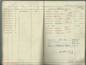 619 Sqn Lancaster Wireless operators log book *lots of combat entries* image 4