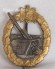 Kriegsabzeichen fur die Marine-Artillerie – Coastal Artillery Badge In Tombak, image 1