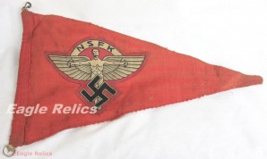 National Sozialistisches Kraftfahr Korps -National Socialist Motor Corps – Red Car Pennant image 1