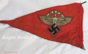 National Sozialistisches Kraftfahr Korps -National Socialist Motor Corps – Red Car Pennant image 2