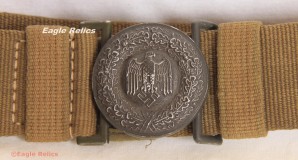 Deutsches Afrika Korps -Tropenfeldbinde für Offiziere –  DAK Officers Belt & Buckle image 1