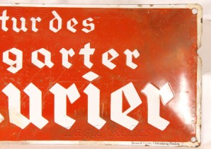 Stuttgarter Ns-Kurier” Enamel Sign. image 6