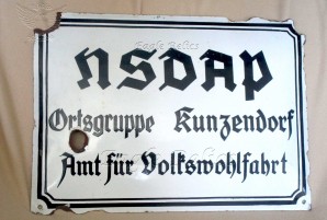 NSDAP Ostgruppe Enamel Sign – Documented image 1