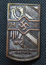 Abzeichen – HJ – 1. Franken-Ostmark Treffen 1933 – HJ Award Badge Nurnberg Meeting 1933 image 1