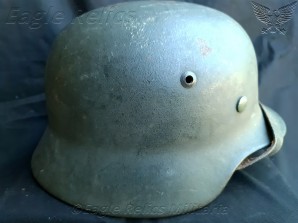 Kreigsmarine M35  Combat Helmets -Twins – Same Lot Nr – Named to an officer image 6