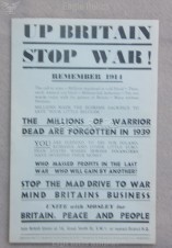 British Union Of Fascists 1939 Up Britain Stop War Flyer image 1